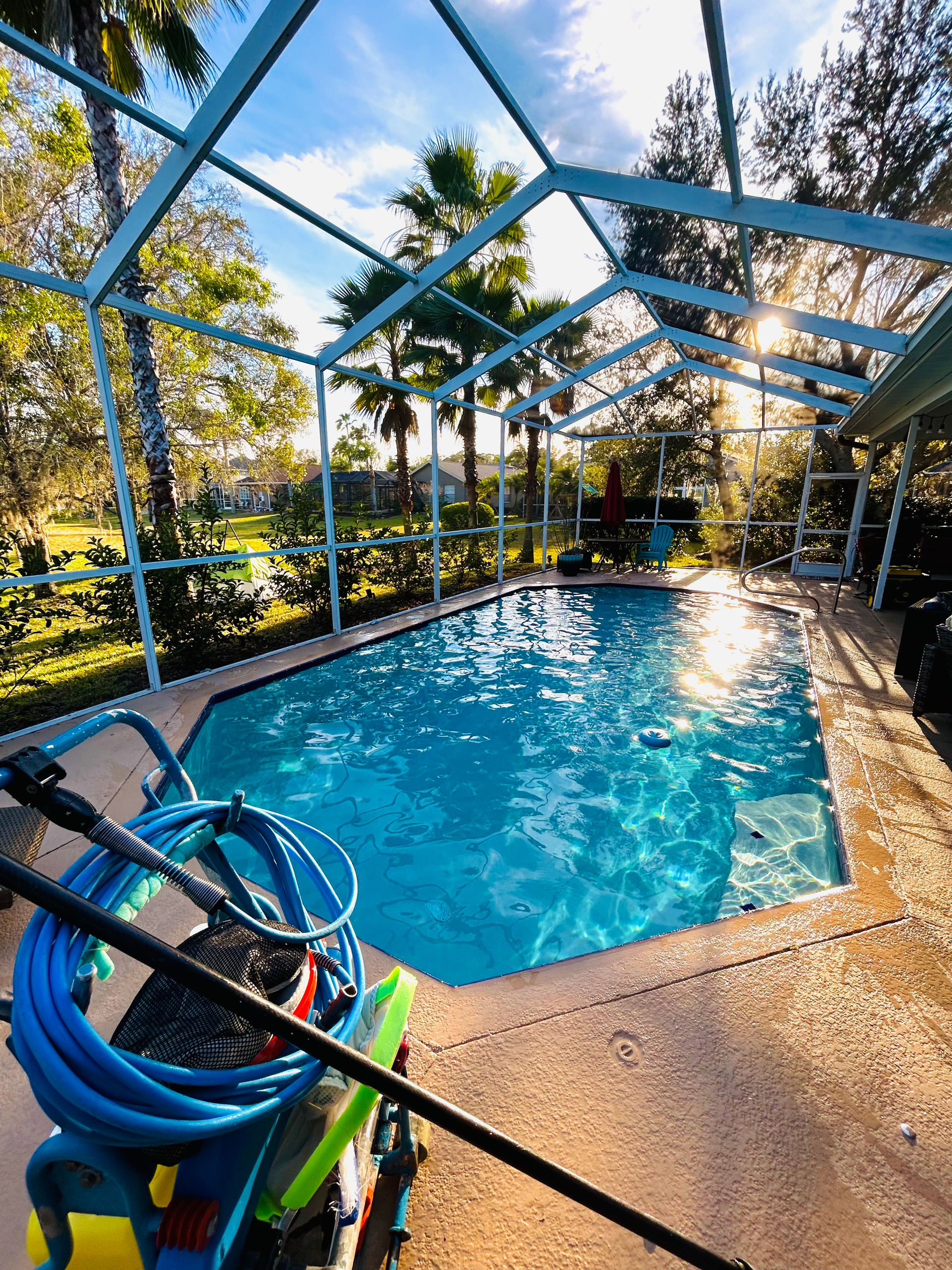 Beautiful pool after professional cleaning