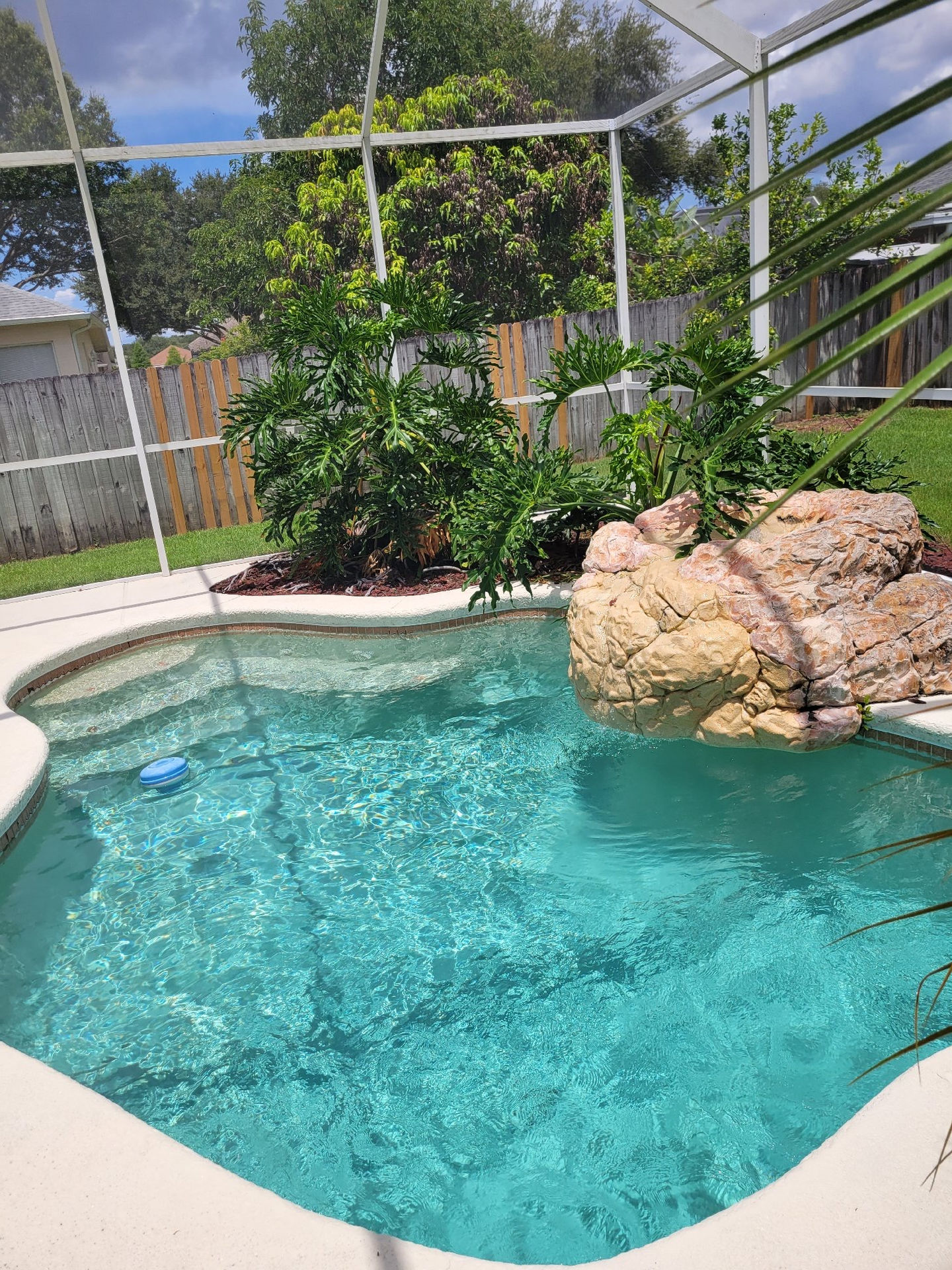 Pool maintenance in action